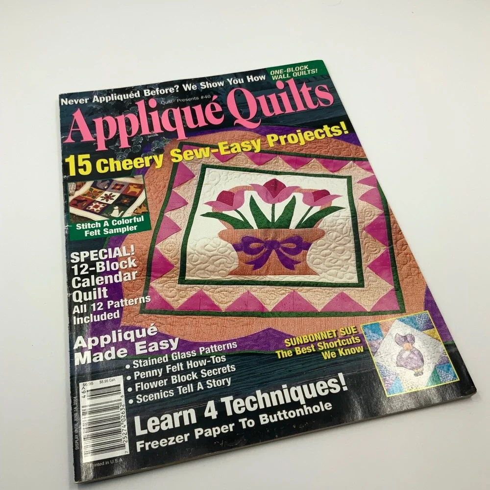 Applique‎ Quilts Magazine #46 2004 15 Projects Sunbonnet Sue Calendar Quilt